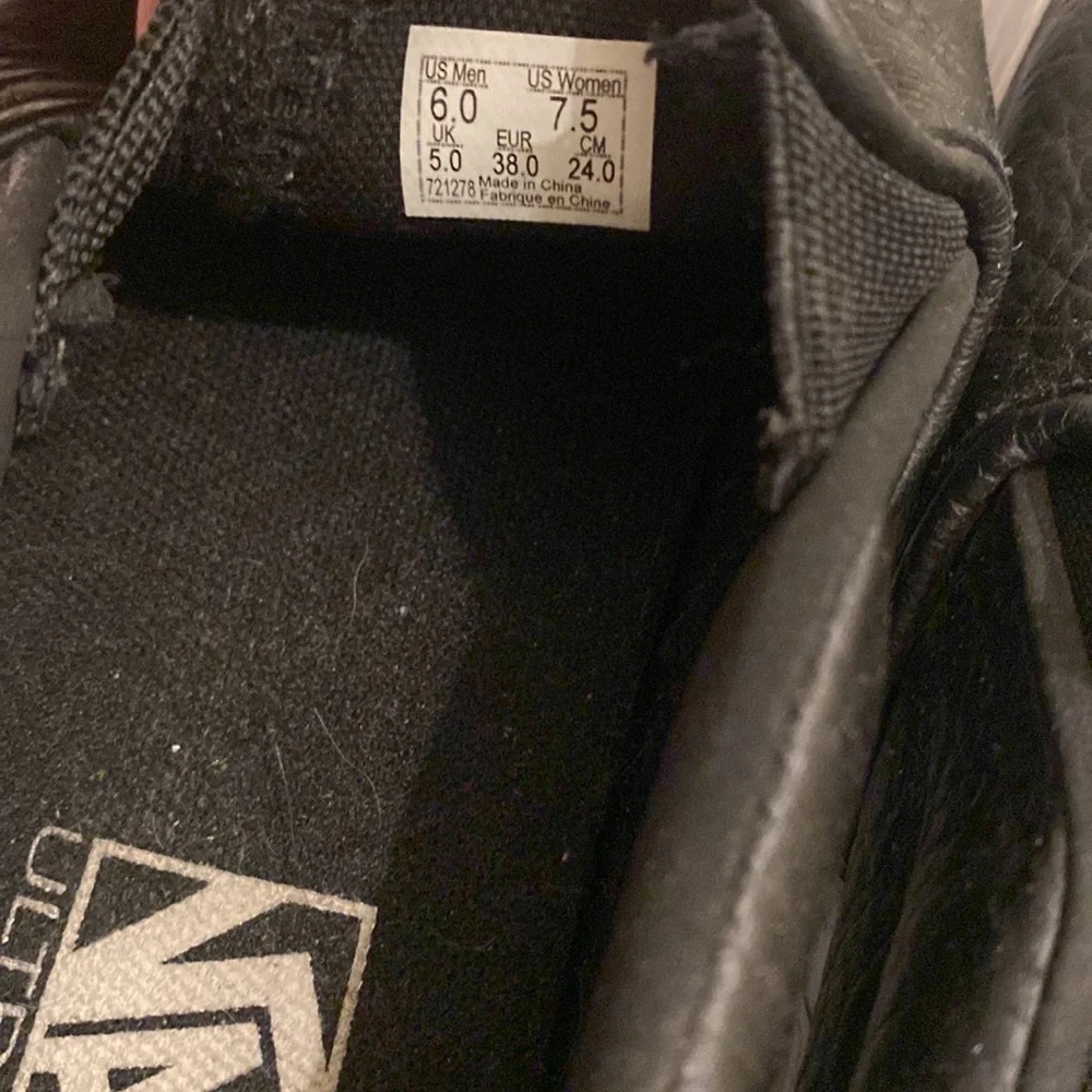 VANS black leather espadrilles. Size 7.5